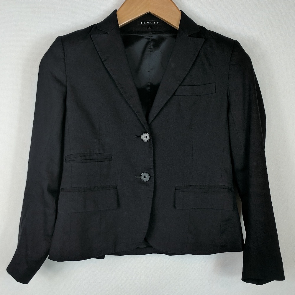 Theory | Linen blend blazer 0